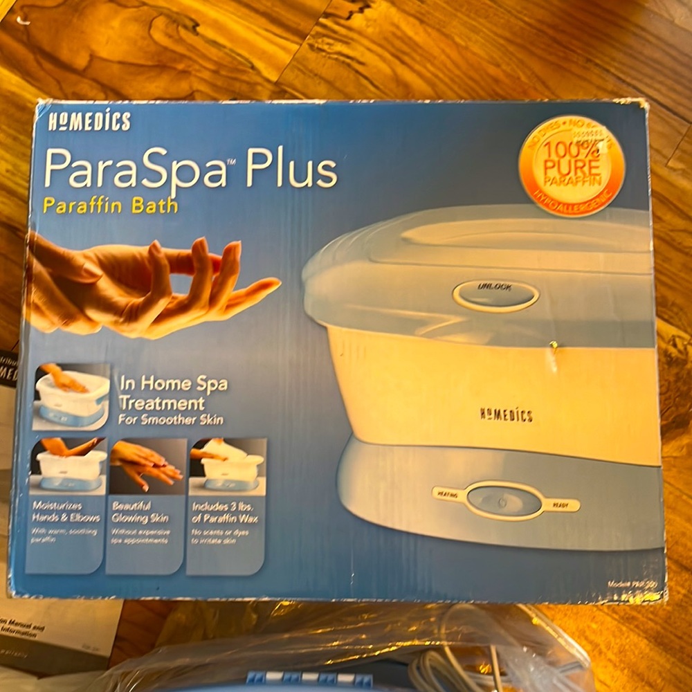 Homedics Paraspa Plus paraffin bath in home wax spa treatment with box like new